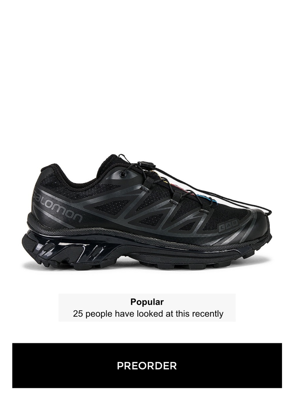 Salomon XT-6 Black Running Shoes